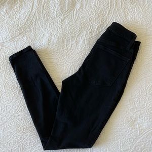 Madewell black high rise skinny black jeans